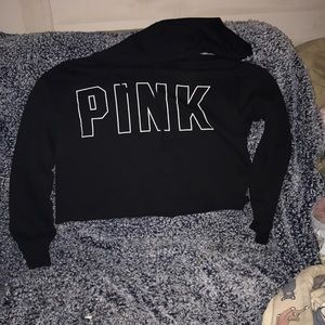 Pink cropped hoodie
